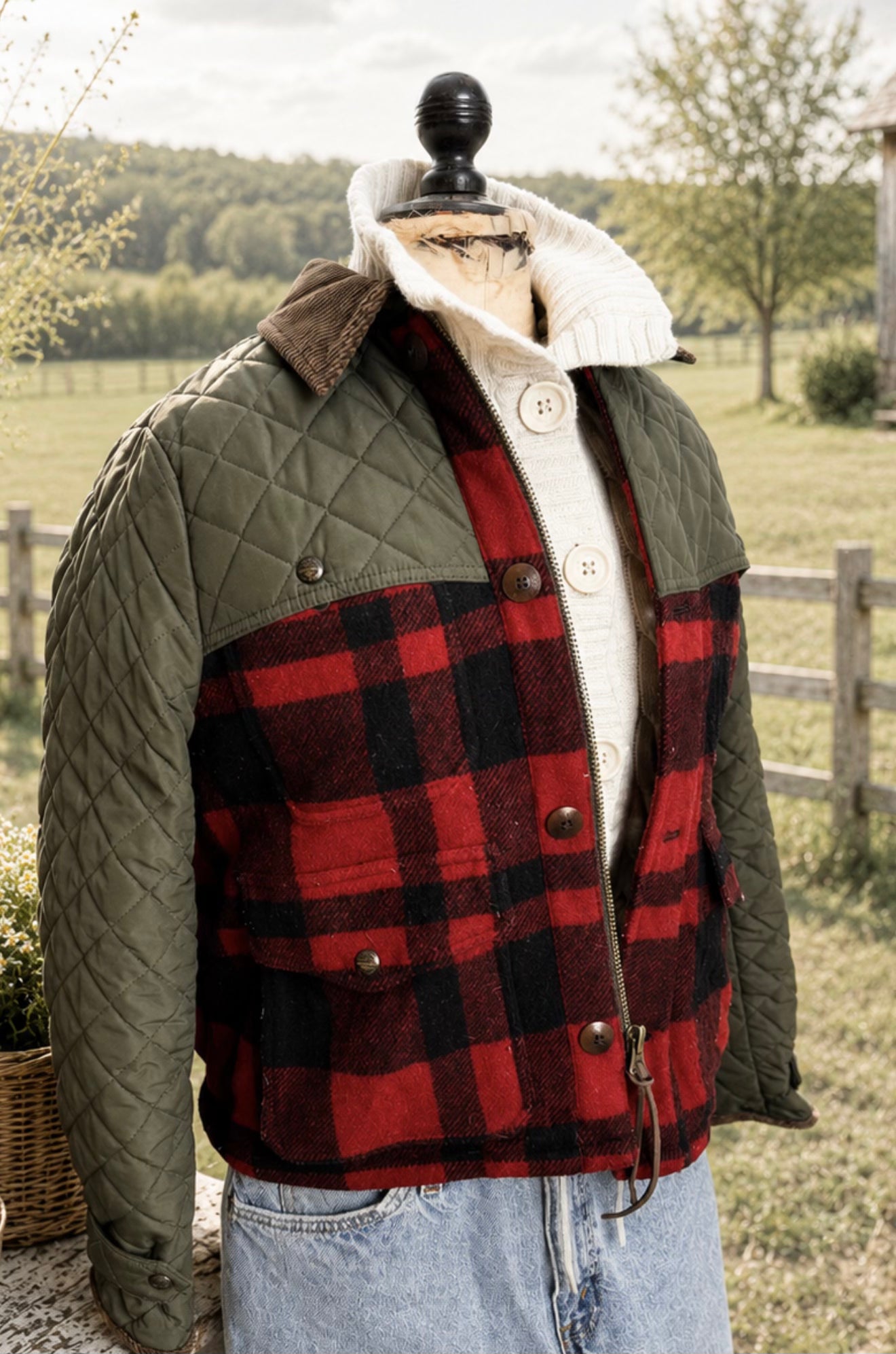 Polo Ralph Lauren Quilted Mackinaw Plaid Huntin Field Jacket