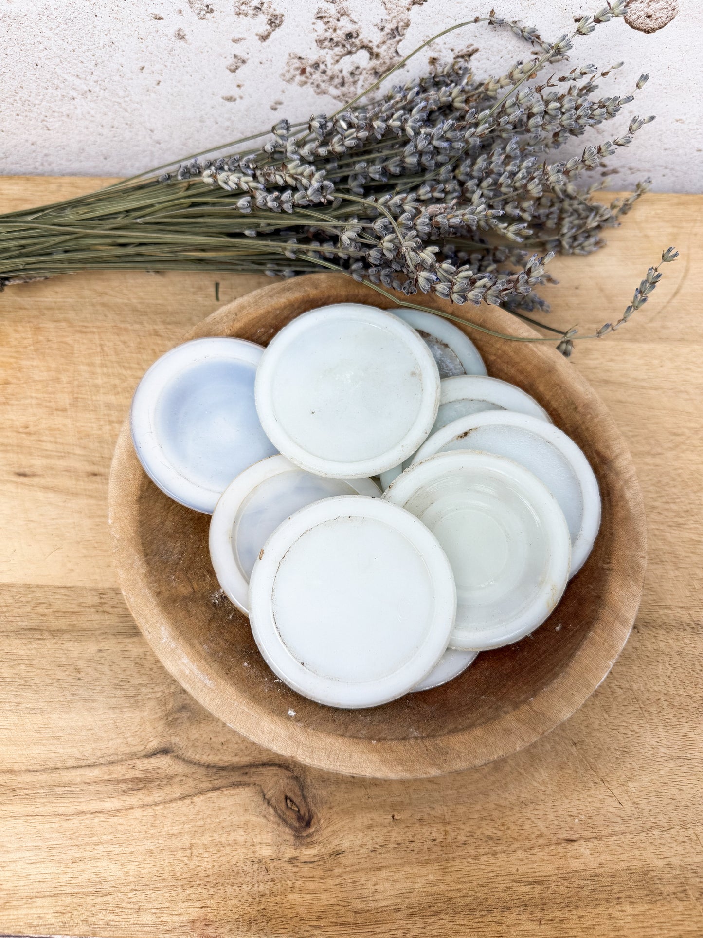 Antique Milk Glass Ball Jar Inserts