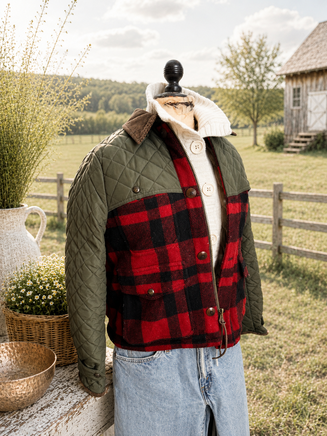 Polo Ralph Lauren Quilted Mackinaw Plaid Huntin Field Jacket