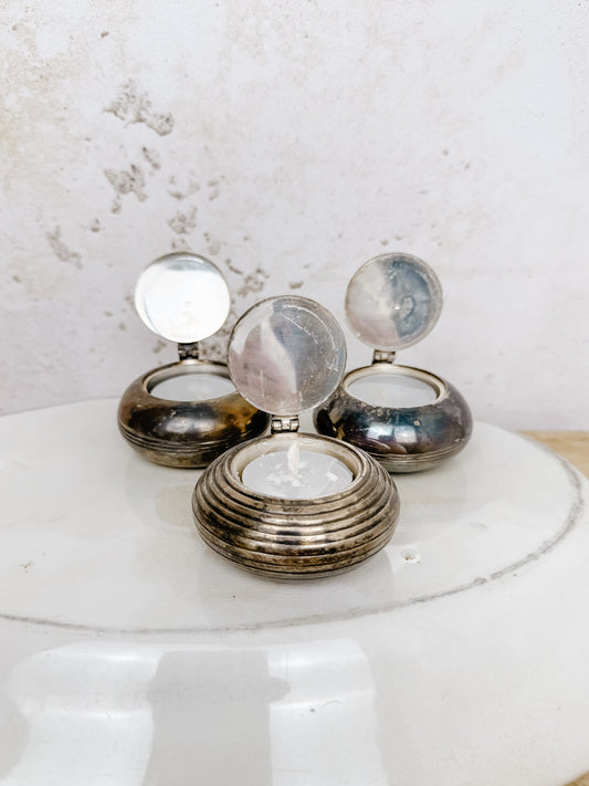 Silver Plate Tea Light Holder